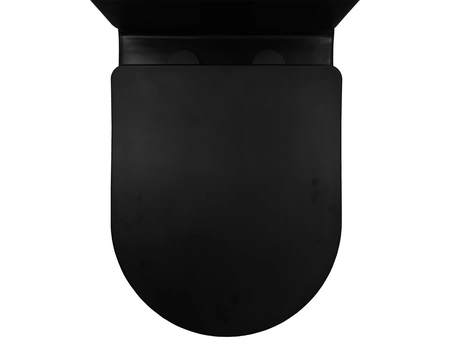 Унитаз-компакт Azario Black Queen AZ-8380 605х370х800 матовый черный, безободковый - фото 6