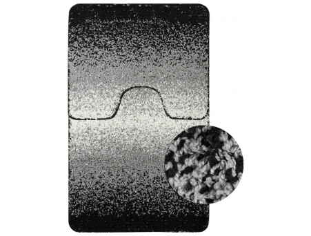 Коврик для ванной Санакс 00156 Shaggy 60x100 и 50x60 черный (2 шт) - фото 2