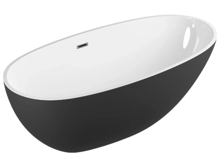 Акриловая ванна Grossman Fly GR-1104MB 170x75x58 отдельностоящая, черная