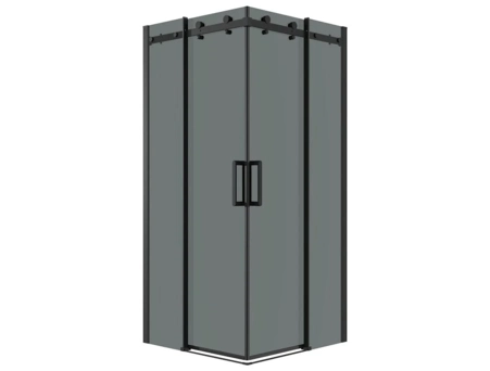 Душевой уголок Grossman Classic 300.K33.04.1010.21.10 100х100 с тонированным стеклом, в черном матовом профиле - фото 10