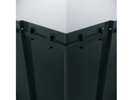 Душевой уголок Grossman Classic 300.K33.04.1010.21.10 100х100 с тонированным стеклом, в черном матовом профиле - фото 6