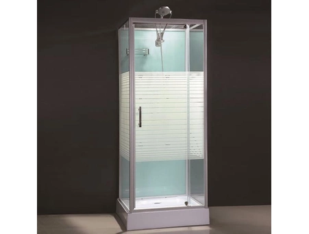 Душевая кабина AOclear L-541-CEN 90x90 с низким поддоном, стекло прозрачное с рисунком