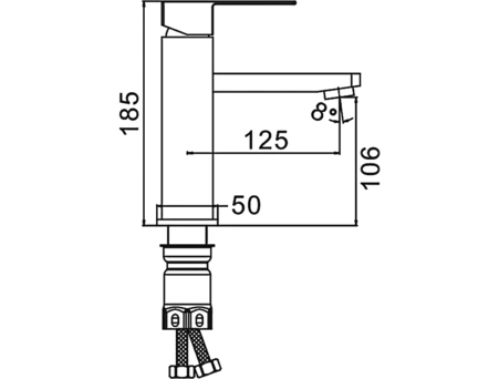 Смеситель для раковины Frap F10802-6 из нержавеющей стали, черный - фото 7