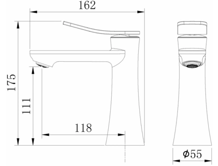 Смеситель для раковины Grossman Advans графит сатиновый 510.K35.09.420 - фото 6