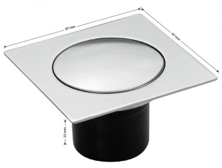 Душевой трап GFmark 1193 10x10 см хромированный Ø50 мм (Click Clack) - фото 6