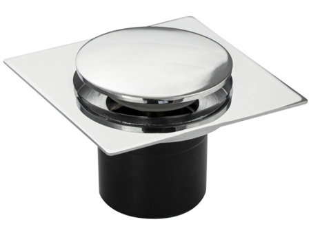 Душевой трап GFmark 1193 10x10 см хромированный Ø50 мм (Click Clack)