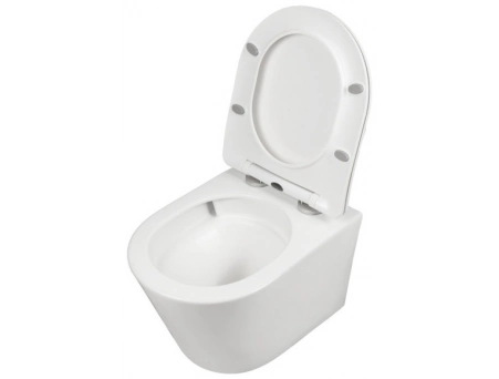 Унитаз подвесной Aqua Nero Atria AN-005L торнадо, безободковый - фото 10