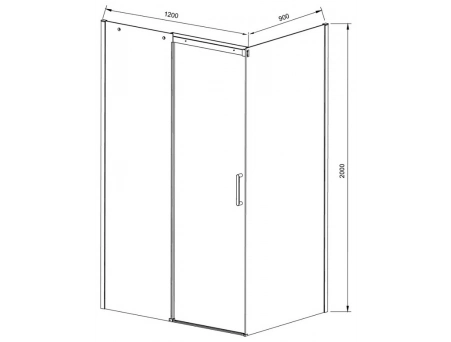 Душевой уголок Vincea Dice 120x90 VSR-4D9012CL прозрачное стекло, хромированный профиль - фото 5