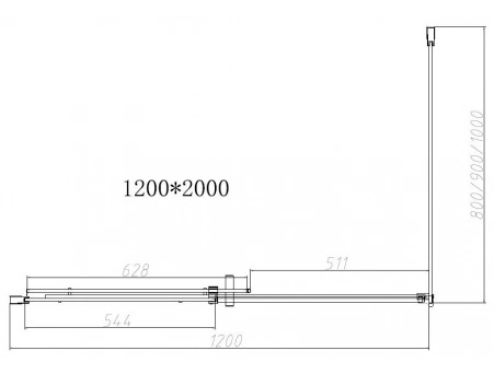 Душевой уголок Vincea Dice 120x90 VSR-4D9012CL прозрачное стекло, хромированный профиль - фото 6