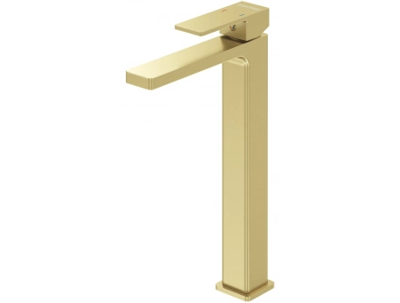 Смеситель для раковины Grossman Style высокий, золото сатиновое 520.K35.05.320