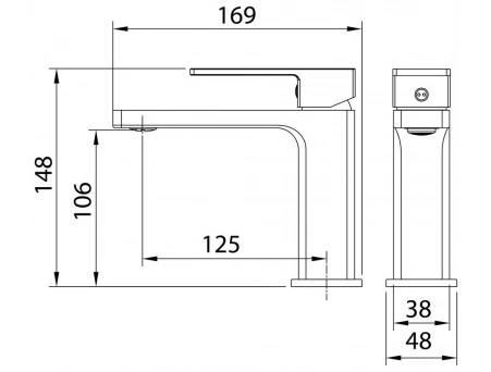 Смеситель для раковины Grossman Style графит 510.K35.05.420 - фото 5