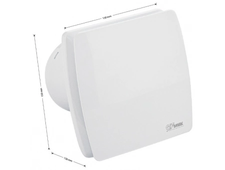 Вытяжной вентилятор GFmark 50042 квадратный, белый Ø100 мм 34 дБ (с обратным клапаном, таймером и датчиком движения) - фото 5