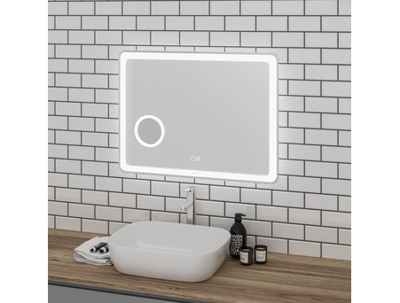 Зеркало Grossman Leo 100х80 (LED) с увеличительным стеклом и подогревом 1610080 - фото 2