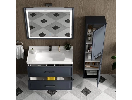 Тумба с раковиной Aura Katy 80-2 графит универсальная (Katy 80) - фото 7