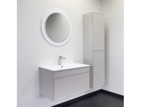 Тумба с раковиной Comforty Мадрид 80 подвесная, серый шелк (Comforty 80E) 00-00018685CF - фото 2