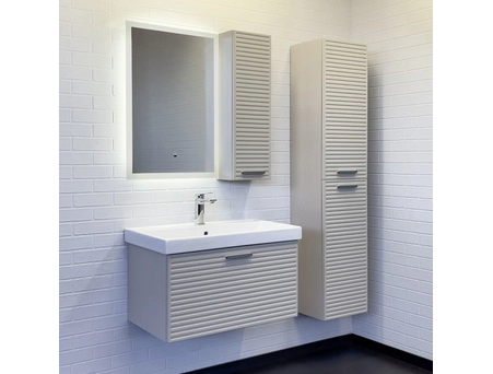 Тумба с раковиной Comforty Касабланка 80 подвесная, серый шелк (Moduo 80) 00-00015382CF - фото 2