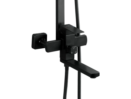 Душевая стойка со смесителем Frap F24802-6 черная матовая - фото 10