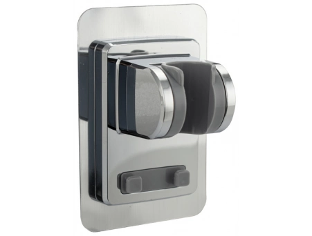 Кронштейн для душевой лейки GFmark 1018 с крючками, хромированный (без сверления)
