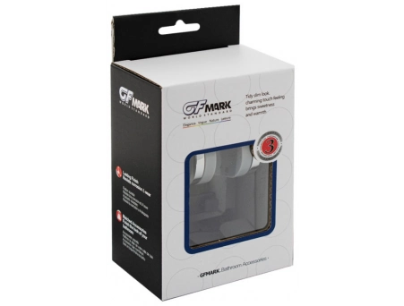 Кронштейн для душевой лейки GFmark 1018 с крючками, хромированный (без сверления) - фото 4