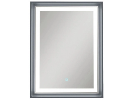 Зеркало Aura Бергамо 60x80 графит с LED подсветкой, сенсорное