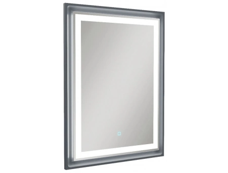 Зеркало Aura Бергамо 60x80 графит с LED подсветкой, сенсорное - фото 4