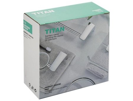 Держатель для туалетной бумаги Titan 76003 с экраном, черный матовый - фото 5