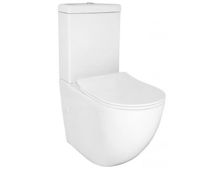 Унитаз-компакт Azario Renda AZ-8693 безободковый 615х365х840 - фото 3