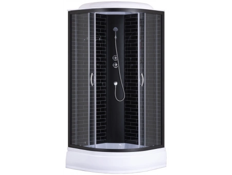 Душевая кабина Loranto CS-6690-25GB 90x90 со средним поддоном, тонированным стеклом