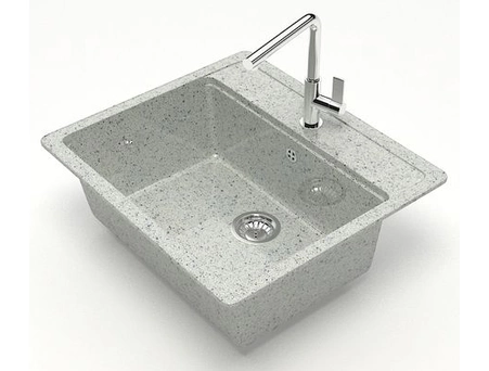 Кухонная мойка Redo RG-009 57x50.5x20 светло-серый RG009Q010 - фото 2