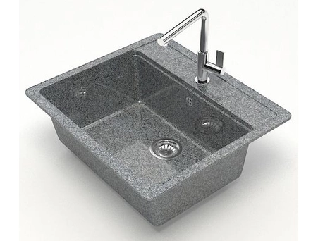 Кухонная мойка Redo RG-009 57x50.5x20 темно-серый RG009Q008 - фото 2