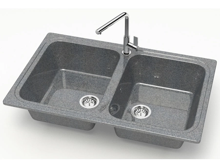 Кухонная мойка Redo RG-020 78x50x19.5 темно-серый RG020Q008 - фото 2