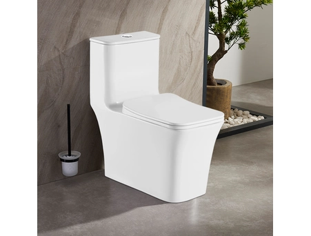 Унитаз моноблок Azario Gressa AZ-1111 безободковый 705х370х760 - фото 2