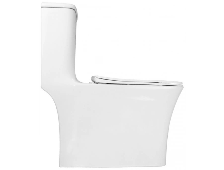 Унитаз моноблок Azario Gressa AZ-1111 безободковый 705х370х760 - фото 11