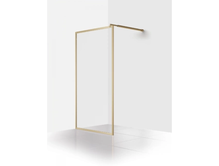 Душевая перегородка Redo Walk in 7 Gold 90x200 с золотым профилем, прозрачным стеклом OV-W7/90GOLD
