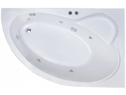 Ванна акриловая Royal Bath Alpine Standart 170x100 правая, с гидромассажем