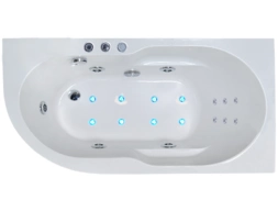 Ванна акриловая Royal Bath Azur de Luxe 170x80 правая, с гидромассажем