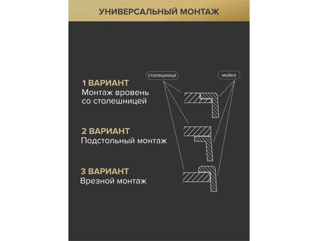 Кухонная мойка РМС MR-5050BL 50x50 графит (корзина раздвижная, дозатор, сифон) - фото 3