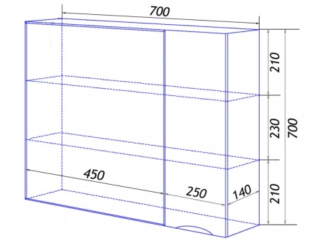 Зеркало-шкаф Loranto Santorini 70 правое CS00086968 - фото 7