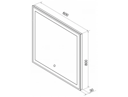 Зеркало Loranto Фиона 60х80 сенсорное, с LED подсветкой CS00098017 - фото 5