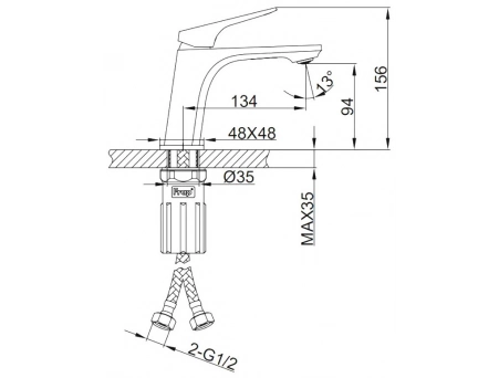 Смеситель для раковины Frap F1087 хромированный H87 - фото 18