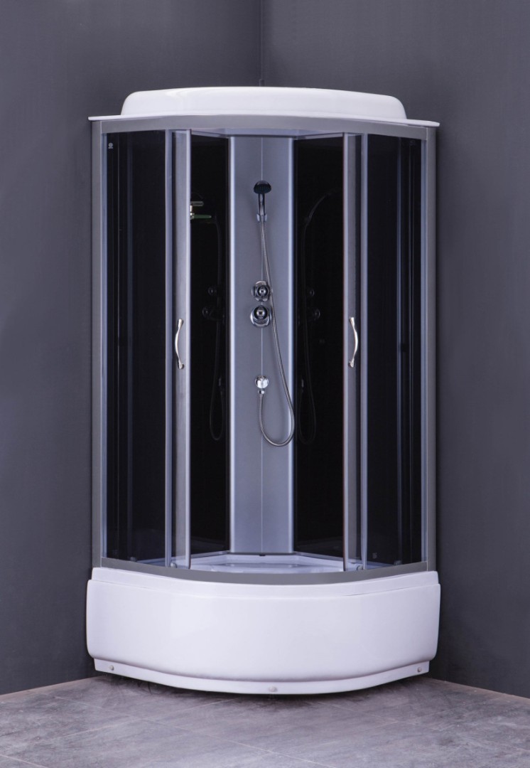 Душевая кабина Loranto CS-6610 G 100x100 с высоким поддоном, тонированным стеклом
