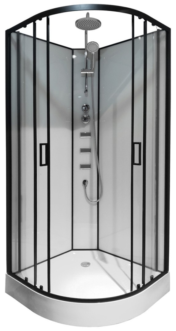 Душевая кабина Loranto Neo CS-21811-100 100x100 с низким поддоном, прозрачным стеклом