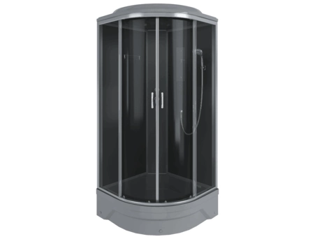 Душевая кабина Erlit ER 350926-C2-RUS Gray 90x90 со средним поддоном, тонированным стеклом - фото 4