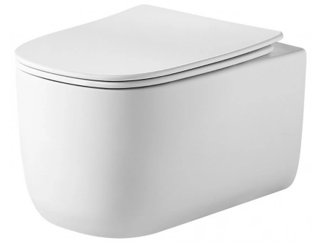 Унитаз подвесной Grossman Thin Rim GR-5605SQ торнадо, безободковый 520х374х355