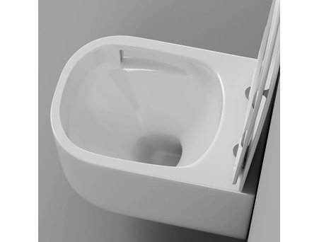 Унитаз подвесной Grossman Thin Rim GR-5605SQ торнадо, безободковый 520х374х355 - фото 6