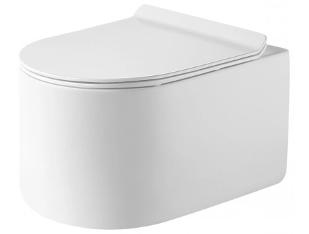 Унитаз подвесной Grossman Thin Rim GR-5606SQ торнадо, безободковый 500х360х362