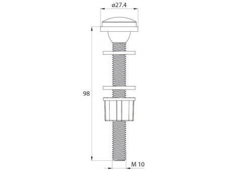 Арматура для бачка унитаза Iddis Optima Home F012400-01K нижний подвод, с двойной клавишей, 1/2