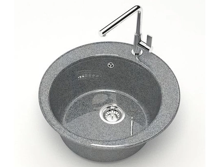 Кухонная мойка Redo RG-030 47.5х47.5х18 темно-серый RG030Q008 - фото 2