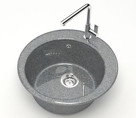 Кухонная мойка Redo RG-030 47.5х47.5х18 темно-серый RG030Q008