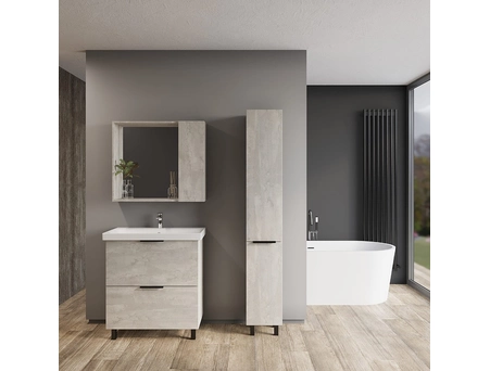 Тумба с раковиной Viant Берлин 60 цемент, напольная VBER60MDC-T2Y (Como 60) - фото 2
